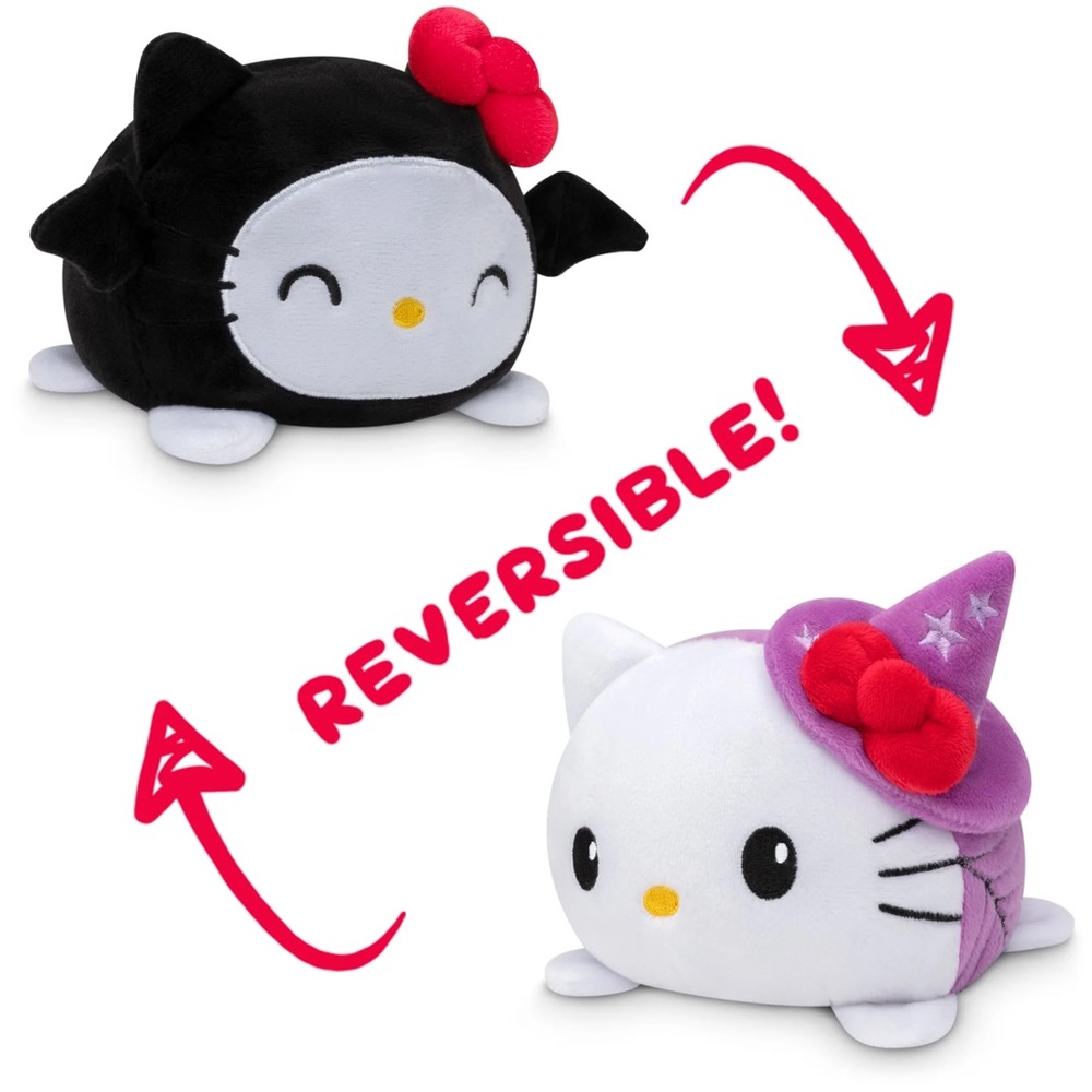 TEETURTLE REVERSIBLE HELLO KITTY HALLOWEEN SANRIO PLUSHIE (BAT + WITCH)